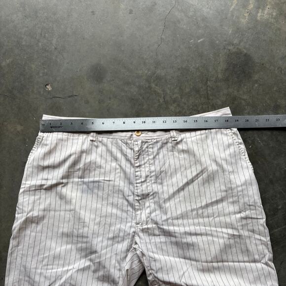 Polo Ralph Lauren Prospect Short Men's 40 Ivory Striped Black Chino Golf Shorts - Picture 2 of 7